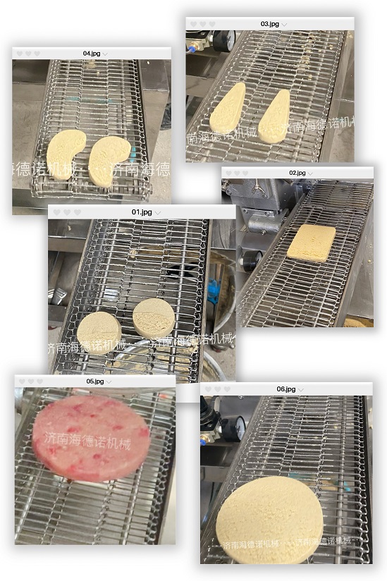 Batch production of pet snacks with various shapes, customized Heidenor burger patty forming machine