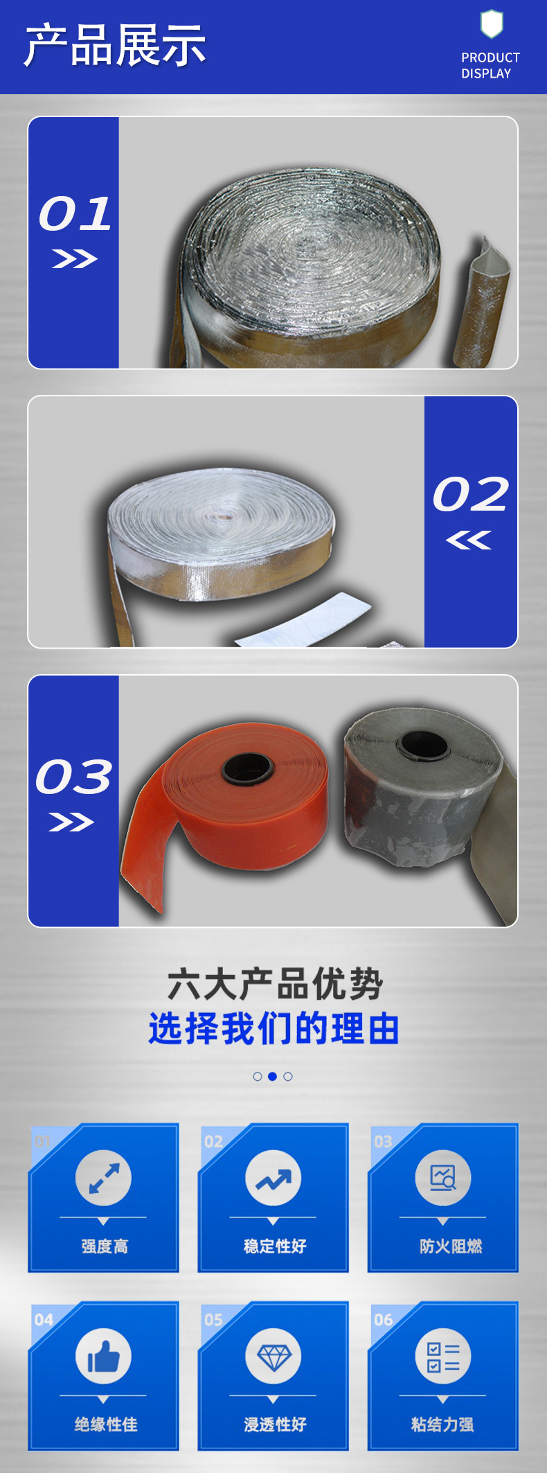 Fushijia exhaust pipe high silicon oxygen fiberglass tape with tear resistance and high-temperature tape support customization