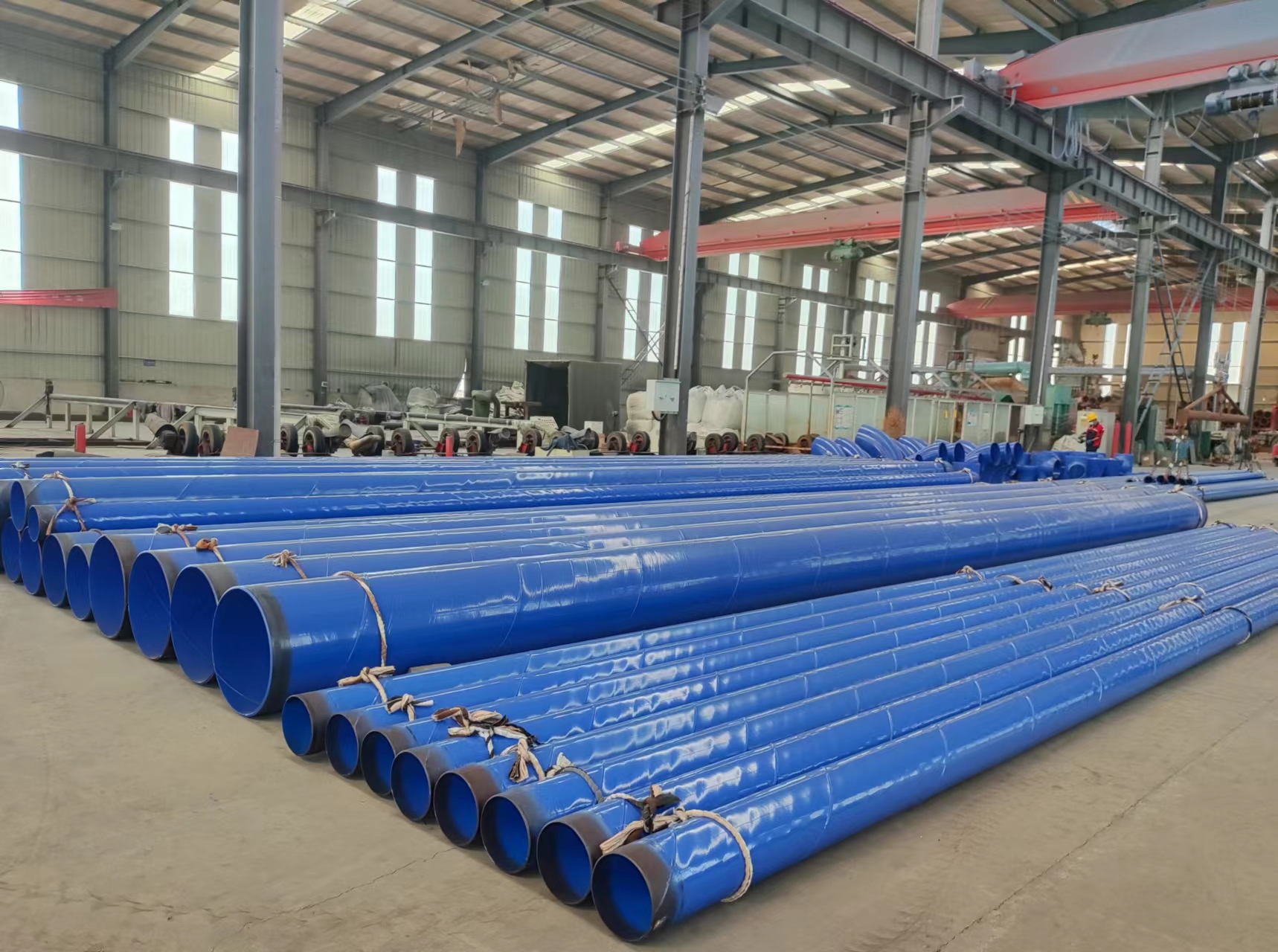 Plastic coated composite steel pipes for underground fire protection/inner and outer plastic coated pipes for flange connection of reclaimed water pipelines