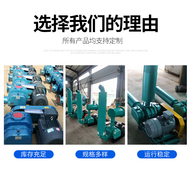 The manufacturer provides three blade pneumatic conveying Roots blower, steam compressor, sewage treatment Roots blower