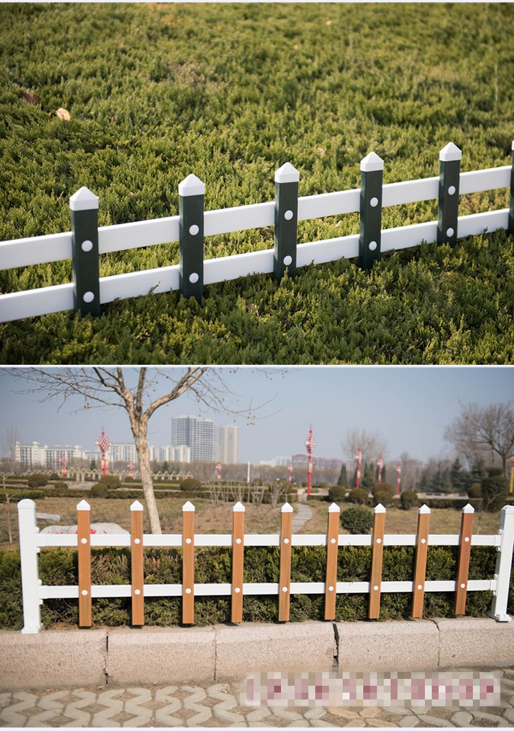 Lawn guardrail, PVC plastic steel fence, outdoor villa community garden greening railing, flower bed fence protection