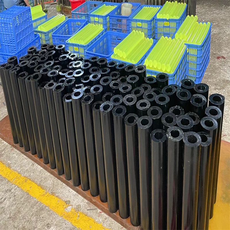 Supply of polyurethane hollow rod pressure resistant polyurethane sleeve coupling, elastic cow tendon ring sealing, shock-absorbing PU pipe rod