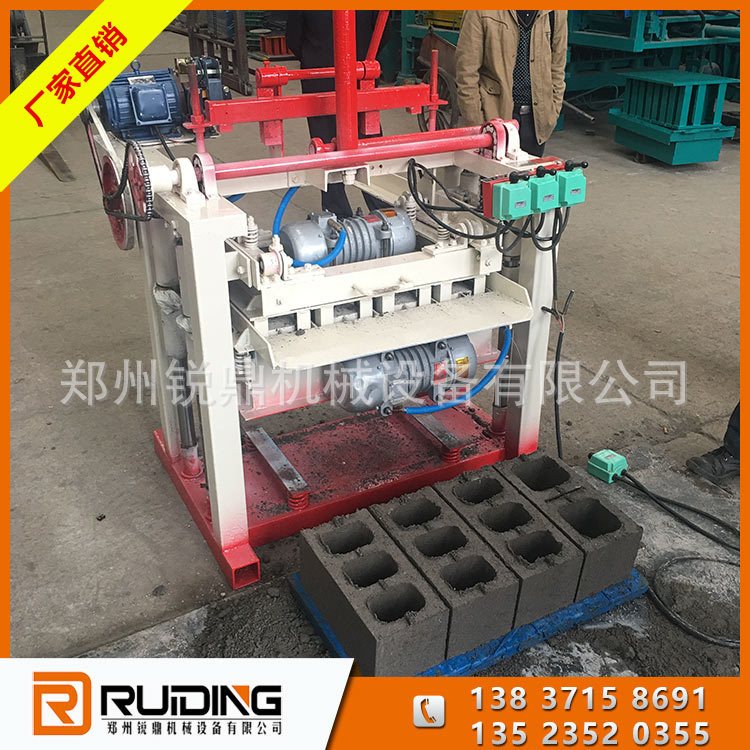 Small unburned cement brick machine, static pressure cushion block machine, standard brick, hollow brick making equipment, Ruiding Machinery