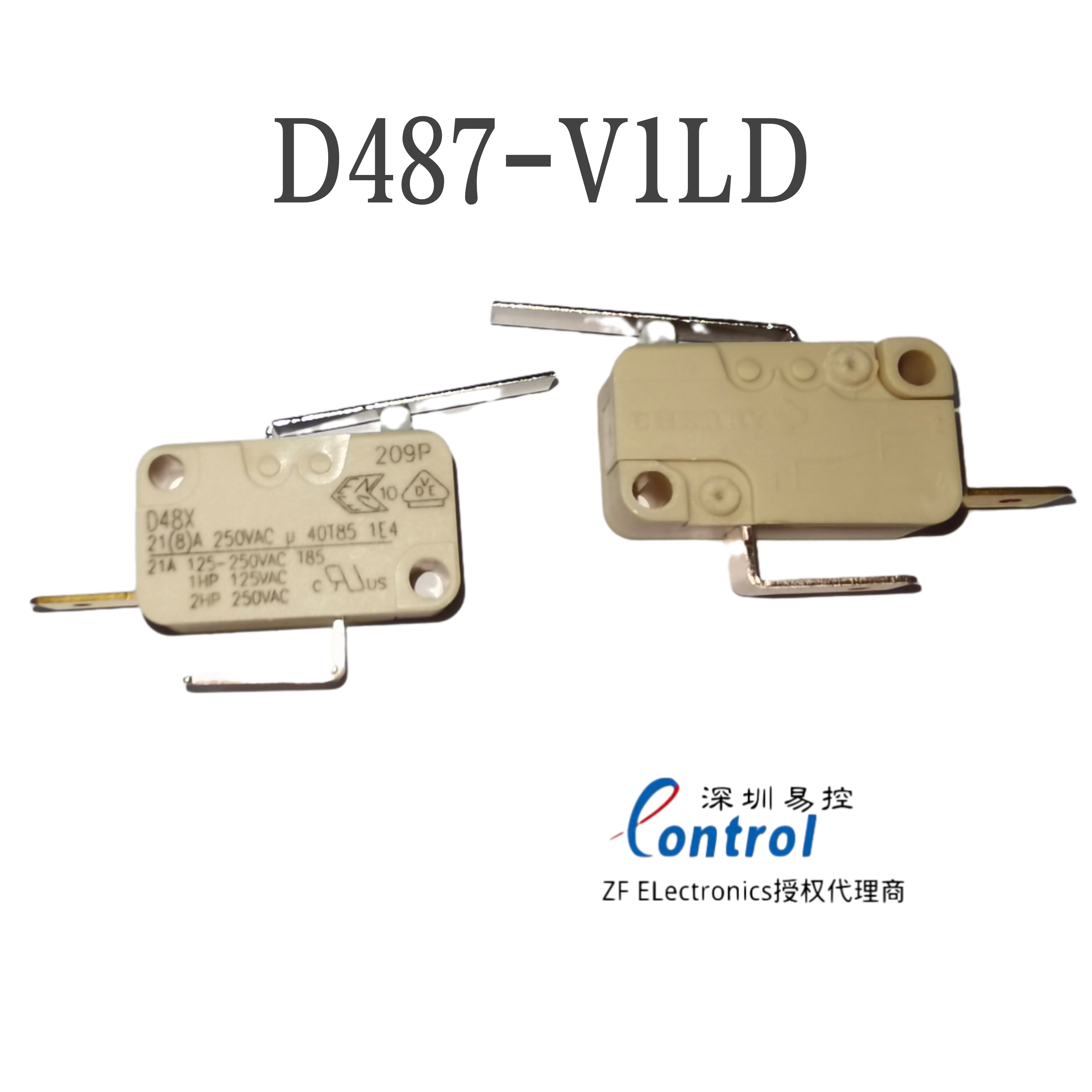 ZF ZF micro switch. Switch, button type, wing end D487-V1LD