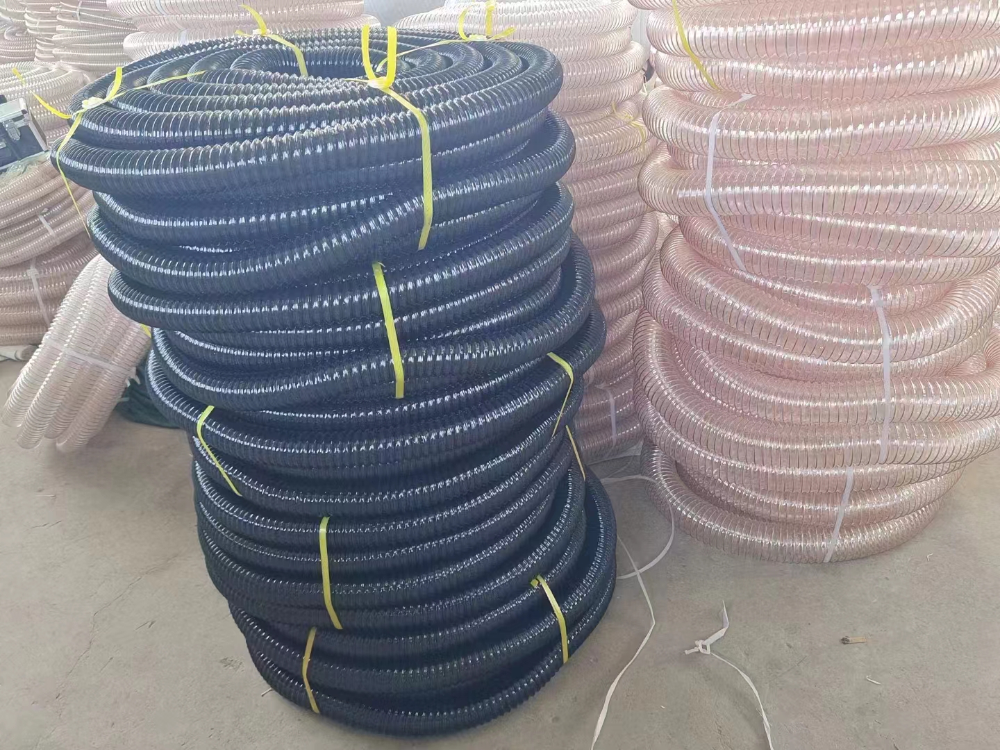 PVC corrugated pipe, spiral steel wire, transparent pipe, suction hose, anti-static particle conveying pipe