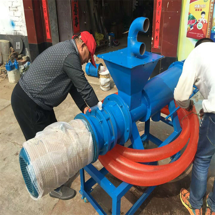 Stainless steel pig manure and cow manure dry and wet separator, small craftsman solid-liquid separation equipment, vibration extrusion principle