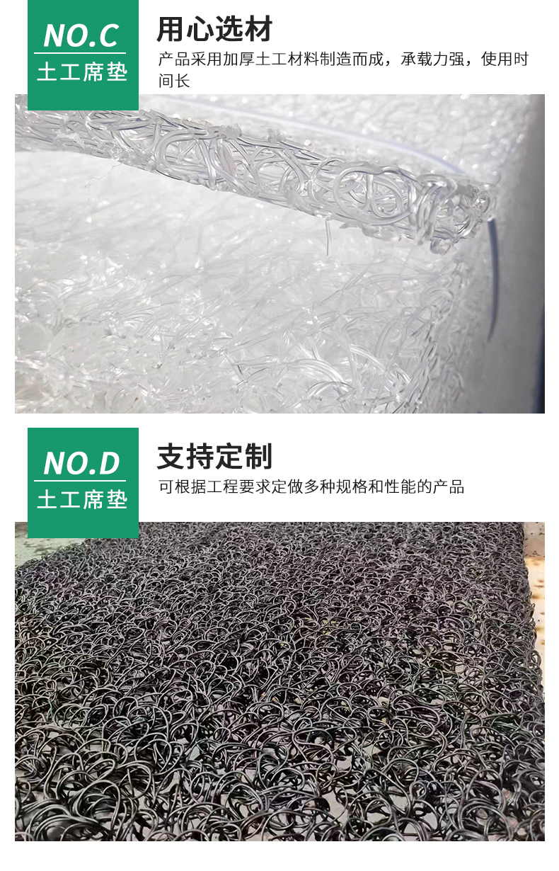 Mesh interwoven drainage board, 30 thick geotextile mat, 50mm permeable drainage sheet, 1cm 2cm composite inverted filter layer