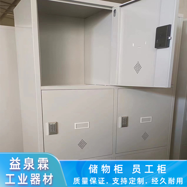 Employee lockers with multiple doors, simple and thickened steel swing door storage cabinets, customized changing cabinets