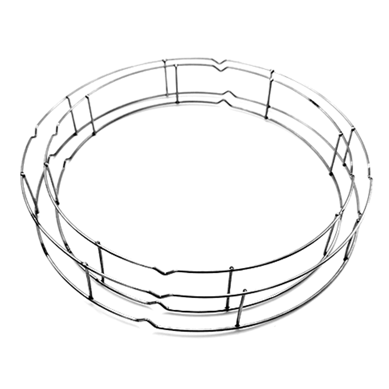 Customized stainless steel circular storage rack accessories, dust-proof and moisture-proof, welded iron ring wiring, lampshade bracket, modern and simple