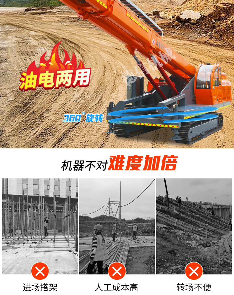 6-35 meter high lifting rock anchoring drilling rig Hydraulic crawler DTH double arm rock tunnel anchoring drilling rig