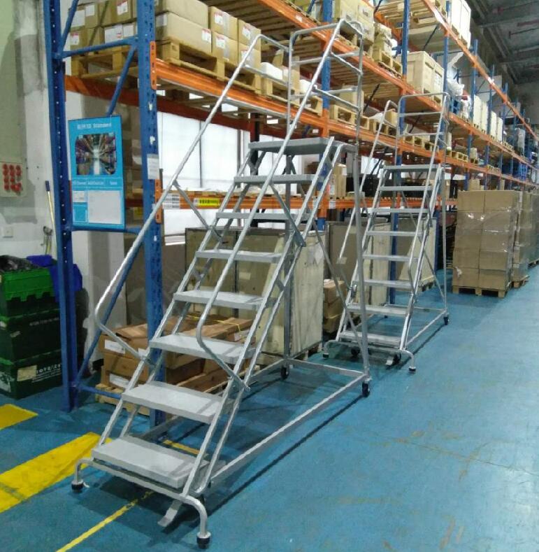 ETU Easy Ladder Excellent, American Mobile Climbing Ladder RL357, Height 1780mm, Seven Layer Pedals, Self locking Brake