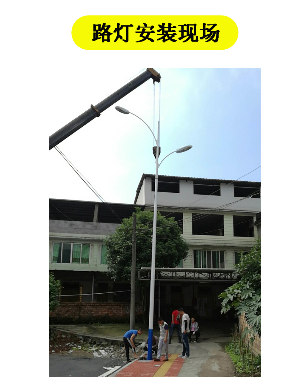 LED lamp holder Q235 steel, 7-meter single bend voltage 220V, for street lights of municipal electricity