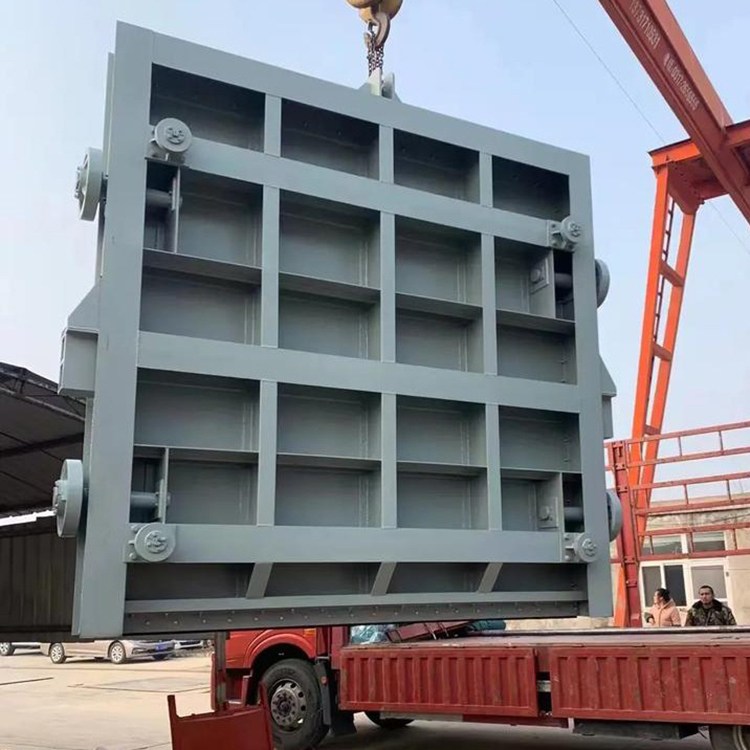 工程建设 钢制平面滑动方闸门 机闸一体钢闸门厂家 抗老化