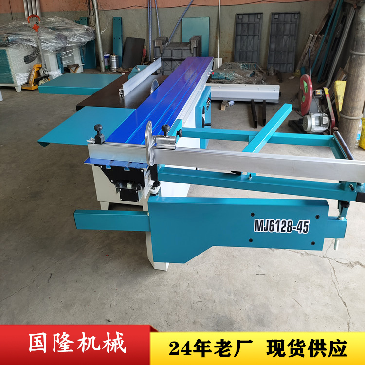 Guolong customized semi-automatic sliding table saw 45 degrees and 90 degrees precision cutting board saw CNC saw