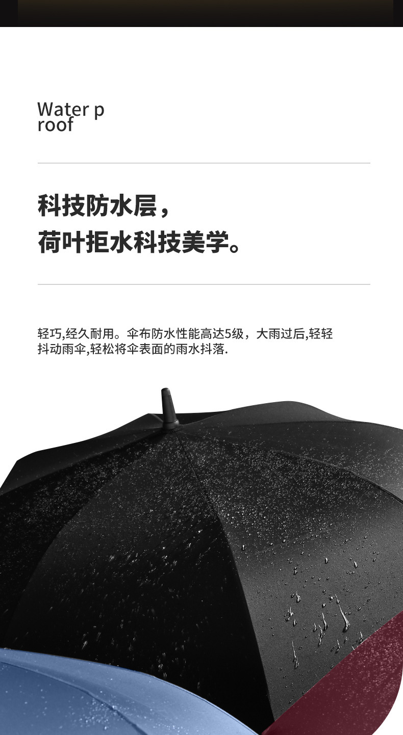 Extra Large Men's Business Automatic Straight Rod Umbrella Customization Golf Umbrella Advertising Umbrella Customization