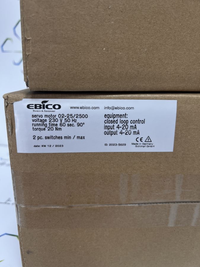 全新原装正品EBICO燃烧器伺服电机/马达02-25/2500 20NM
