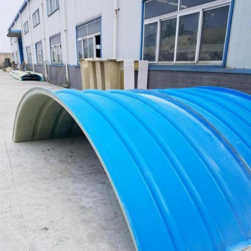 Curved arch shaped sewage tank cover plate, fiberglass odor sealing cover, large span gas collection cover, customizable