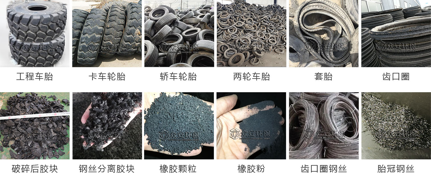 Scrap rubber crusher Car, small, medium, large truck, engineering vehicle tire shredder durable