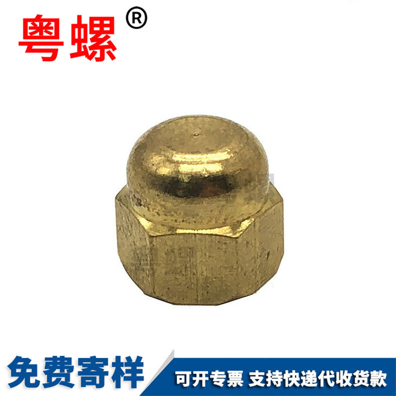 Production of copper hexagonal cap nut decorative nut H58 brass nut dome screw cap M5 M6 M8 M10