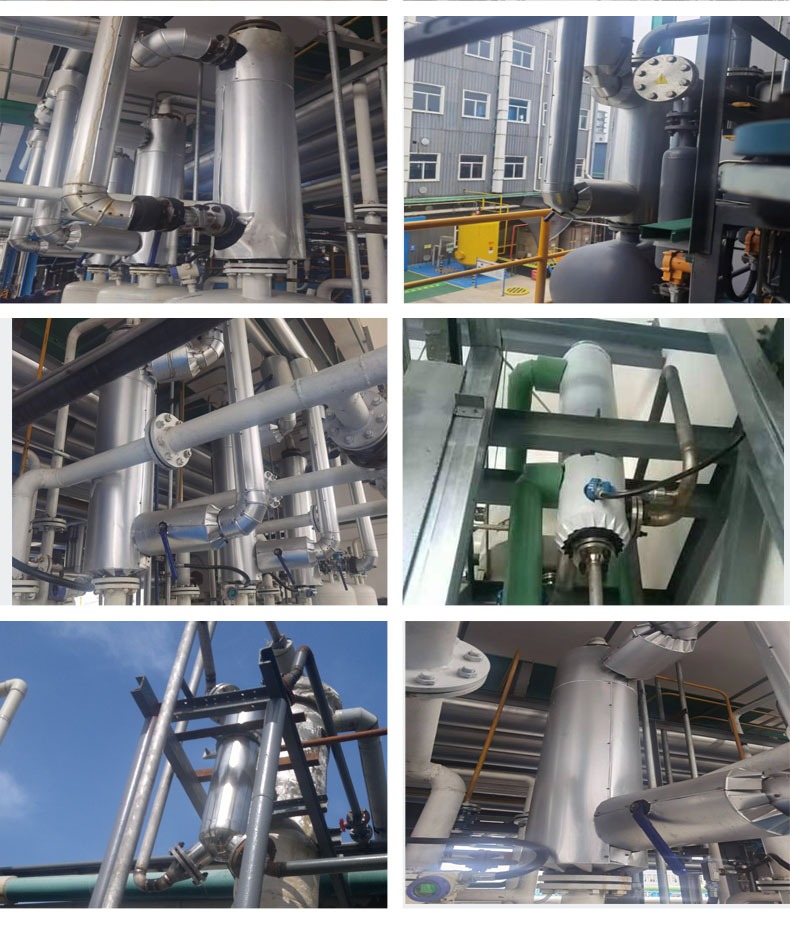 Material distillation spiral wound tube heater horizontal sleeve condenser raw water heat exchanger