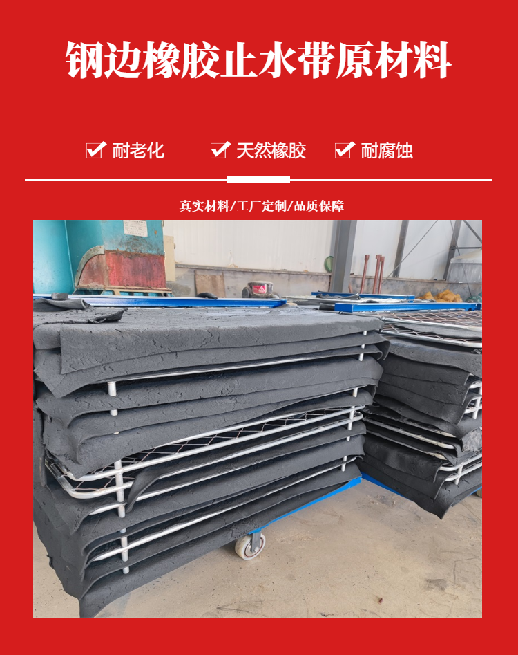 Middle buried chloroprene rubber steel edge waterstop cb300 * 10mm comprehensive pipe gallery, river culvert expansion joint