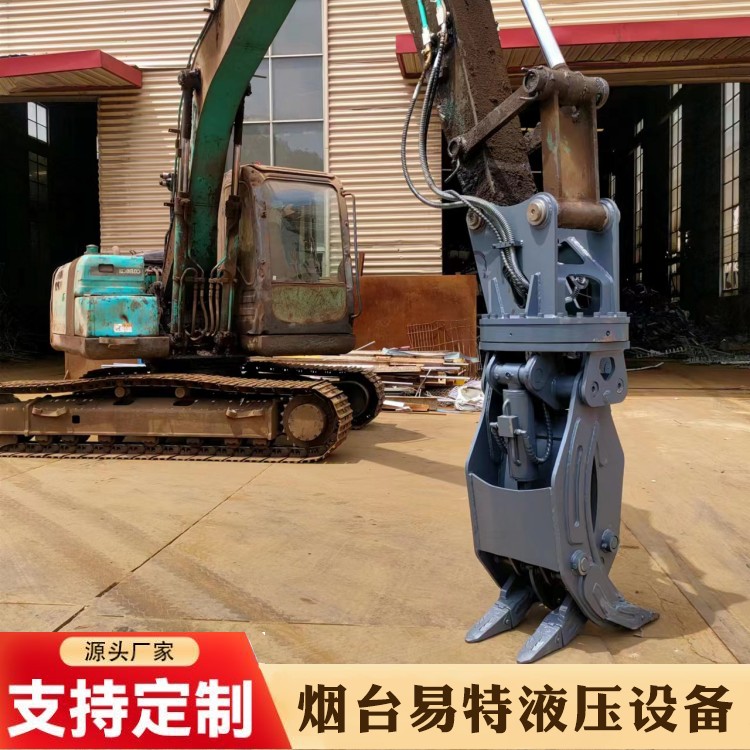 Yite Excavator Grasping Wood Craft to Create High Quality Port Wood Factory Grasping and Loading Efficiency