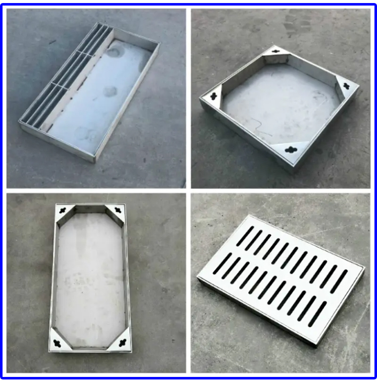 Well cover invisible circular rectangular square sewer drainage water supply floor drain carbon steel stainless steel