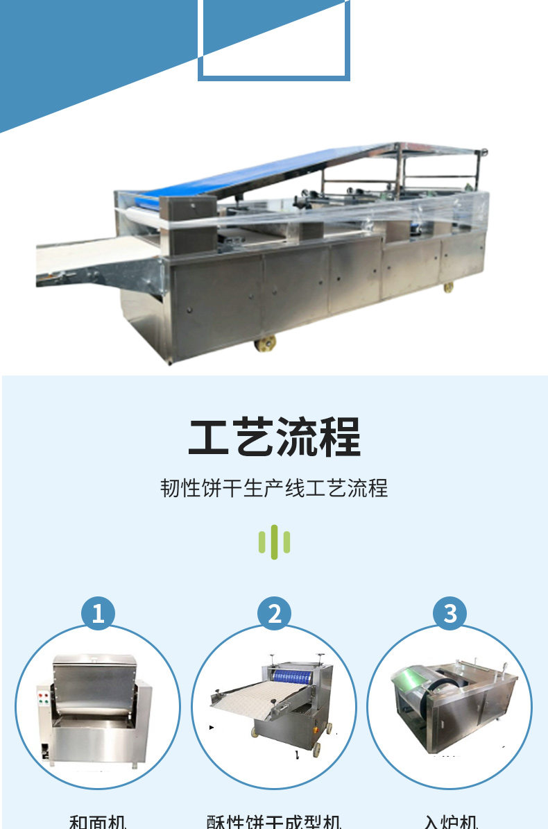 Tough biscuit production line, Panda Machinery, biscuit forming machinery, customized peach pastry production machinery and equipment