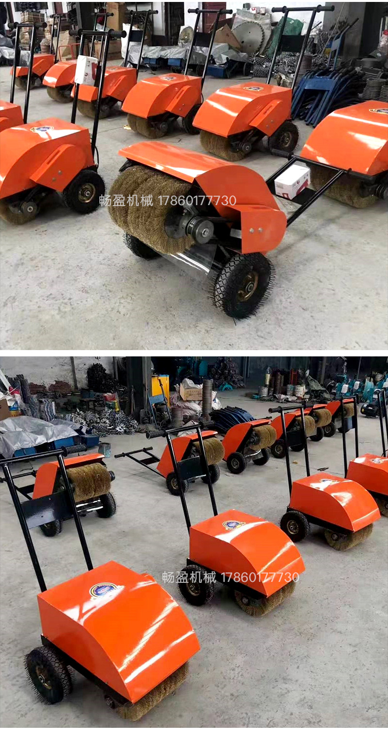 Color steel tile rust removal machine, hand pushed flat steel plate wire wheel grinding, I-beam polishing machine, large electric polishing machine