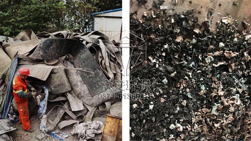 Leather fabric scraps, household waste, RDF, plastic dual axis and single axis fine shredders are evenly crushed