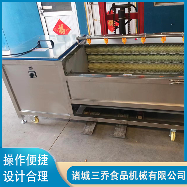 Roller cleaning machine for roots, fruits and vegetables, brush cleaning equipment, fully automatic potato and sweet potato peeling machine