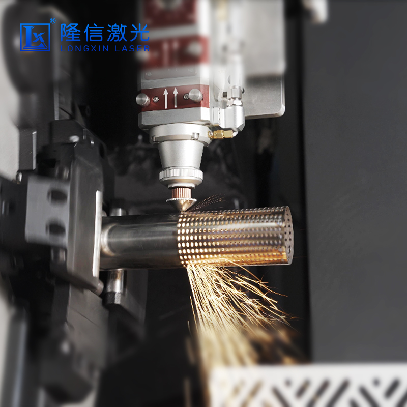 Laser pipe cutting machine video Longxin laser cutting machine for small and medium-sized pipes with a diameter below 90