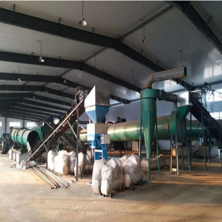 Large scale breeding plant feed granule production line, cattle, sheep, pig and chicken Manure production line equipment tipping machine