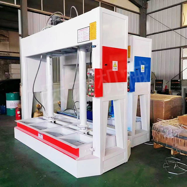 Electric room fireproof and flame-retardant board cold press Hongda woodworking hydraulic cylinder pressing machine thickened special door pressing machine