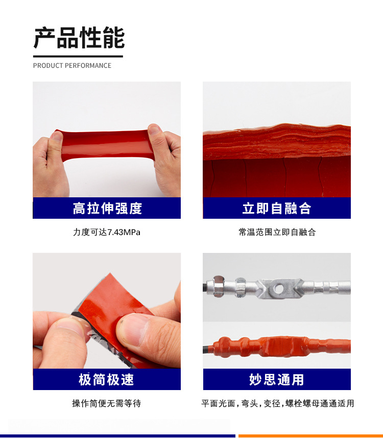 Flame retardant, high and low temperature radiation resistant, cross-linked silicone rubber self-adhesive tape, electrical insulation and sealing tape