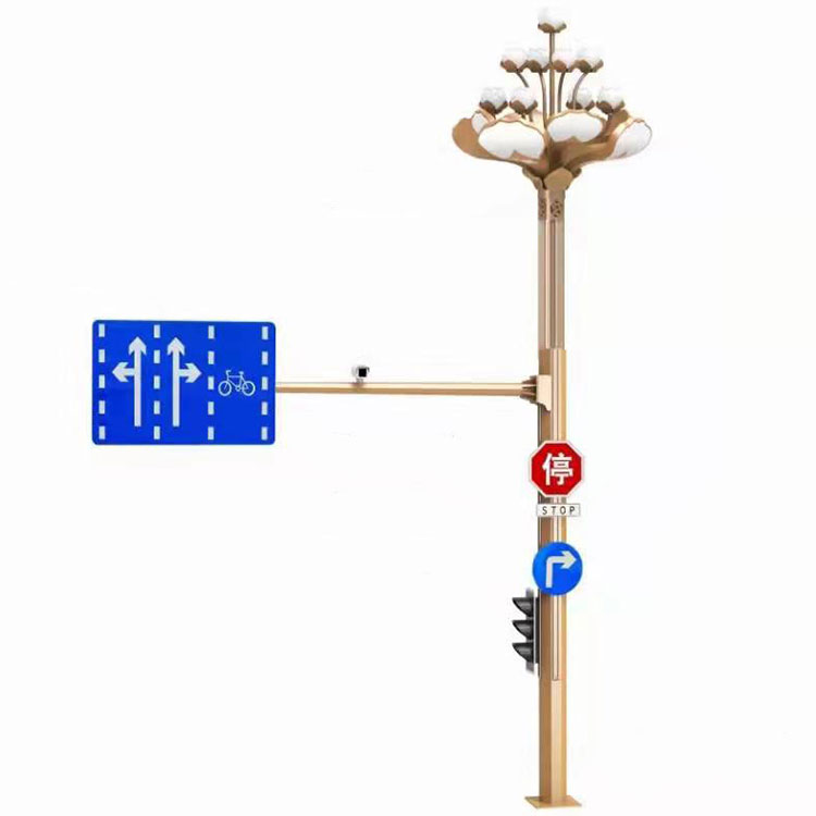 Traffic signs and signs, multi-pole integrated, common pole smart street light signal poles, Runchang Lighting