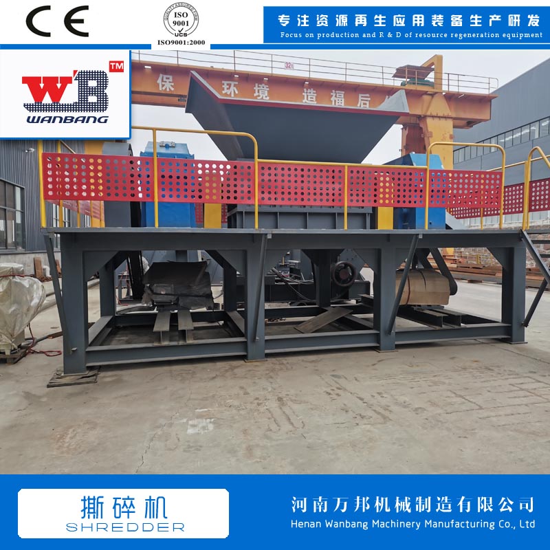 Camel shredder, plastic waste crusher, Wanbang 1600 dual axis straw crusher