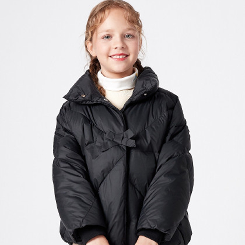 Girls' down cotton jacket for the winter of 2022, new thickened children's medium length down cotton jacket, westernized winter cotton jacket