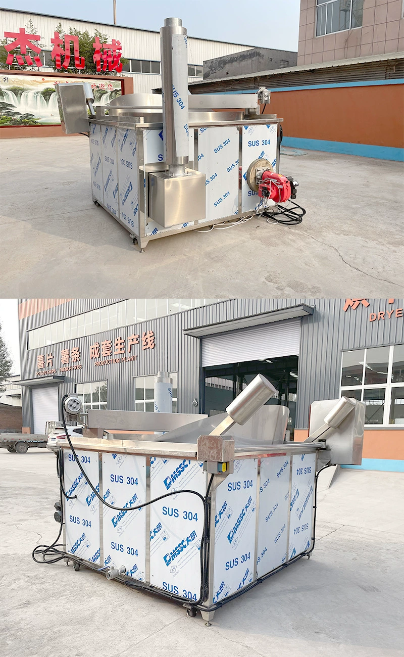 Fried electric heating fryer, commercial multifunctional frying equipment, food frying assembly line, Yingjie Machinery