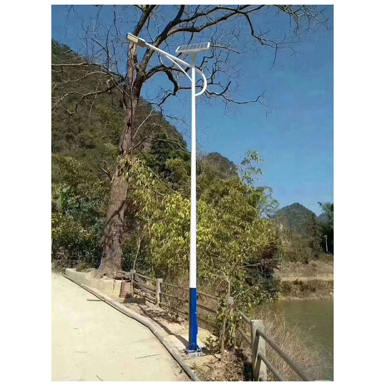 Road lighting project LED lamp holder with 9m solar street lamp production Runchang Lighting