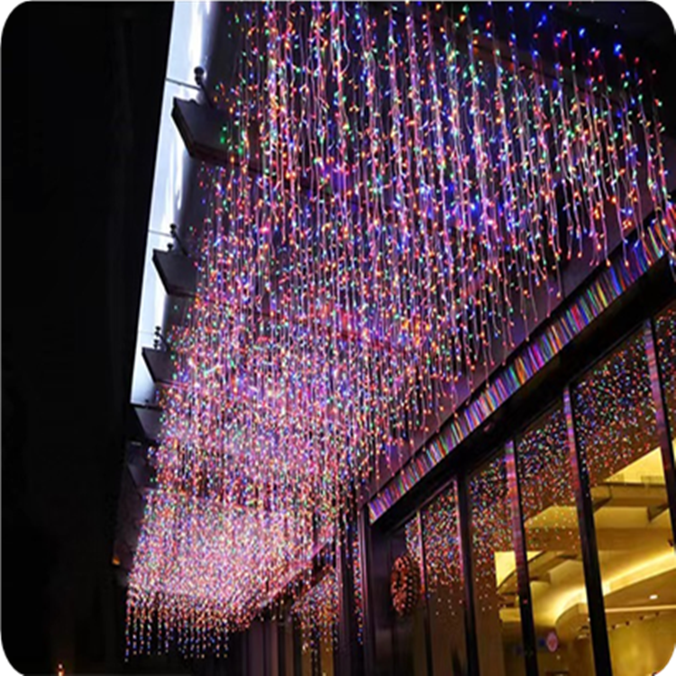 Festival colored lights, string lights, shopping malls, wedding decorations, outdoor waterproof lighting, and a 10 meter string of star lights all over the sky