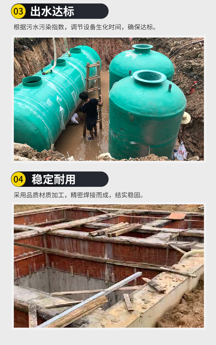 Integrated prefabricated pump station, fiberglass reinforced plastic municipal sewage lifting pump station, can be debugged and installed