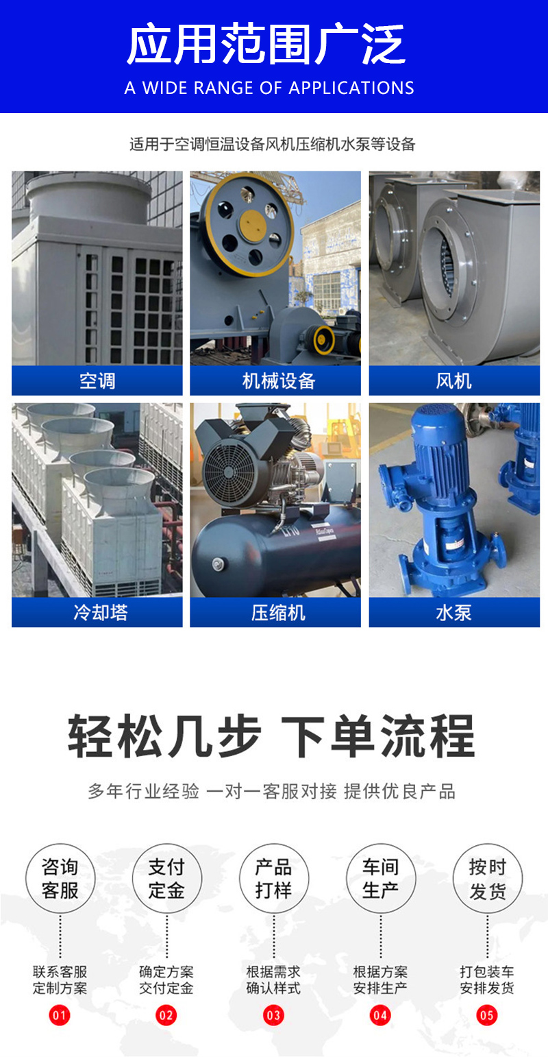 Water pump damping pedestal type damping shock absorber seismic and noise reduction machine room vibration isolation inert base