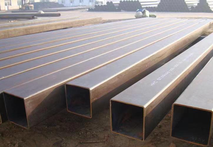 Lecong Black Square Square Tube Square Through Circle to Square Curtain Wall Special Processing Galvanized Pull Bend 50 * 100 * 3.5 Q355