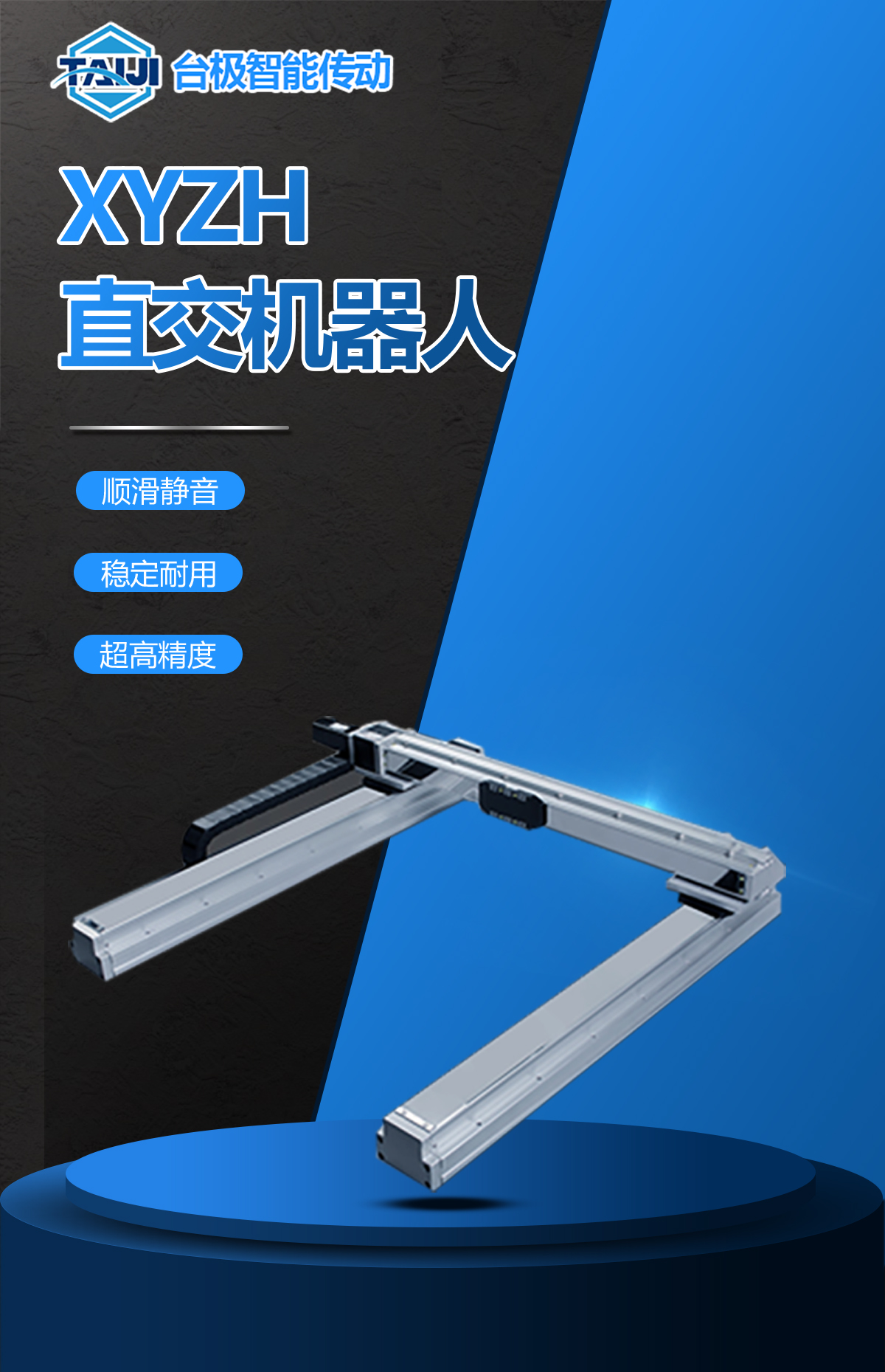 Taiji Intelligent High Precision Linear Module Gantry Type - Light Load 2-axis Cantilever Slide Cartesian Coordinate Robot