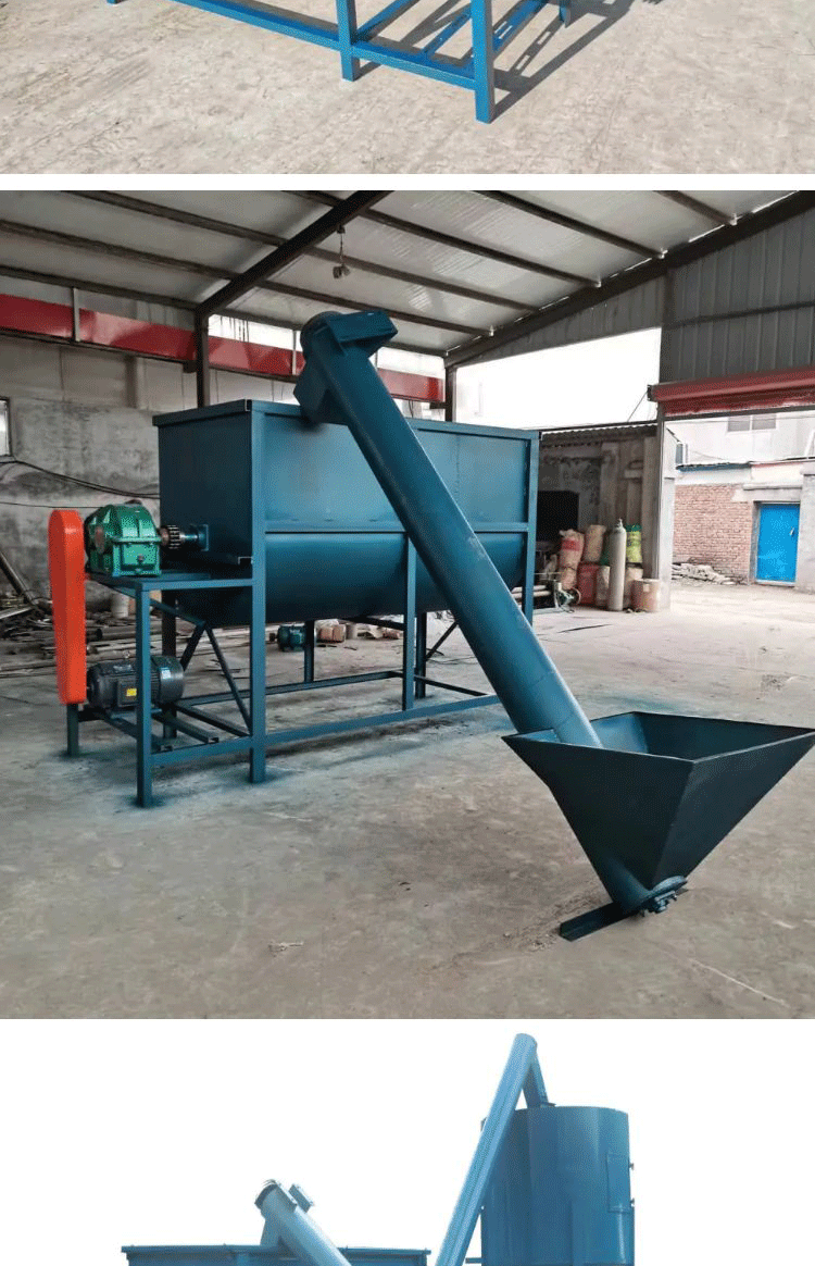 Luqiang 1 ton horizontal mixer corn flour wheat bran mixer customized 3 cubic large mixer wholesale