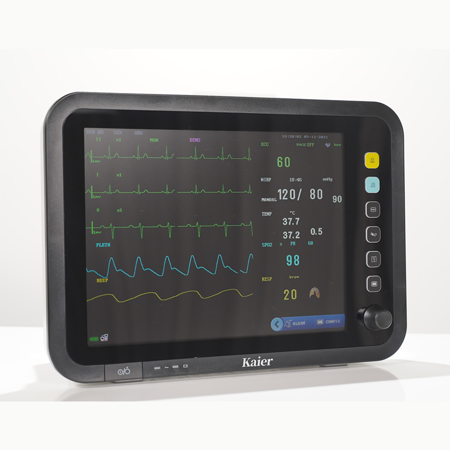 Multi parameter monitor, electrocardiogram, blood pressure, blood oxygen monitoring, pulse rate detection, manufacturer carbon dioxide