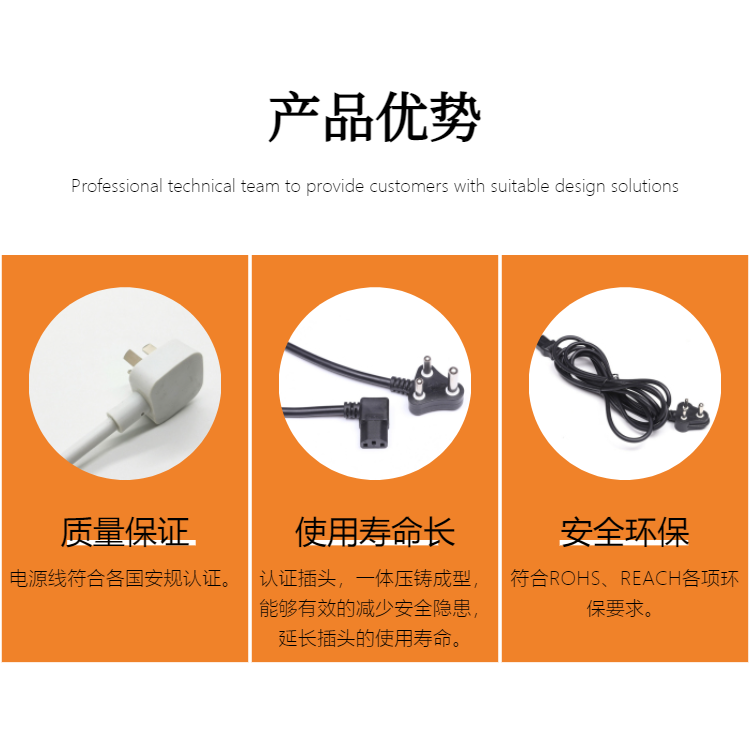 Xiaomi plug power cord, 1.5m environmentally friendly PVC washing machine, national standard three plug pure copper wire, tensile and wear-resistant