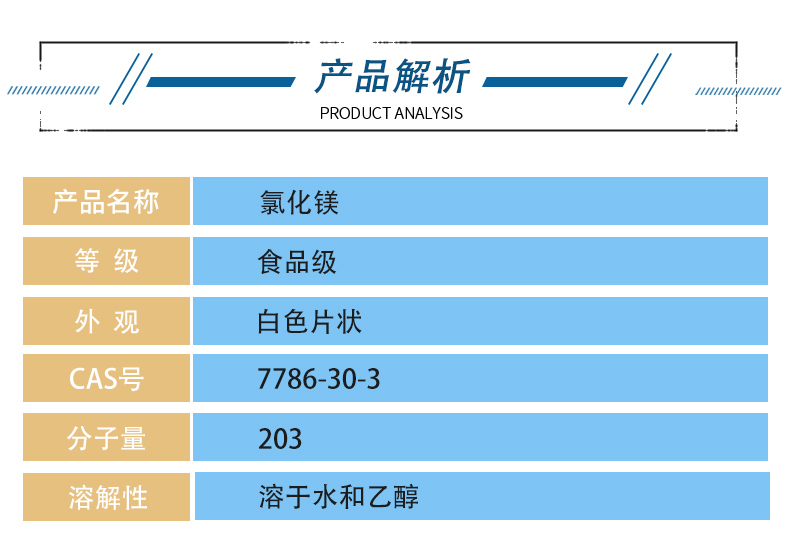 Food grade Magnesium chloride manufacturers supply food additives powder, spherical and flaky industrial grade hexahydrate