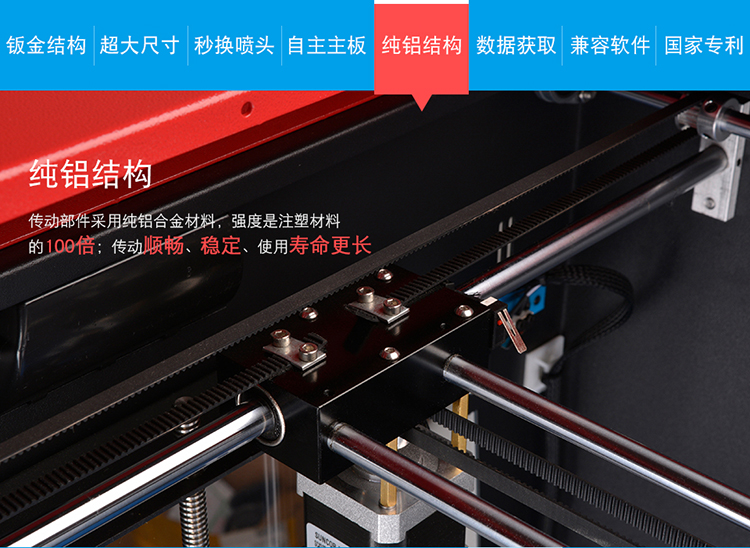 3D printer, dual nozzle, large size, high-precision industrial grade complete machine, household and commercial three-dimensional equipment